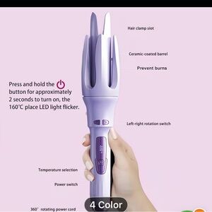 Purple Automatic Hair Curler